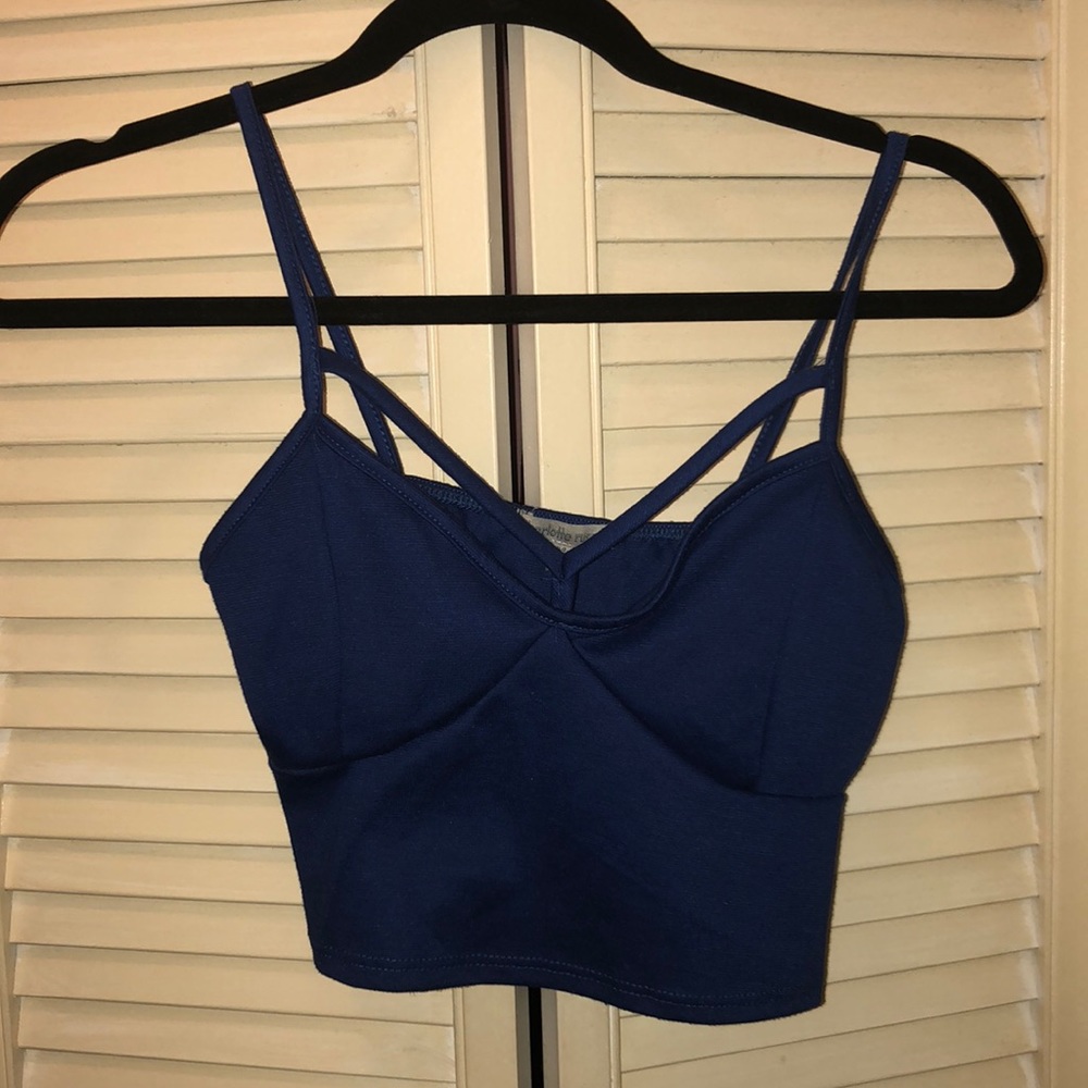Blue crop top
